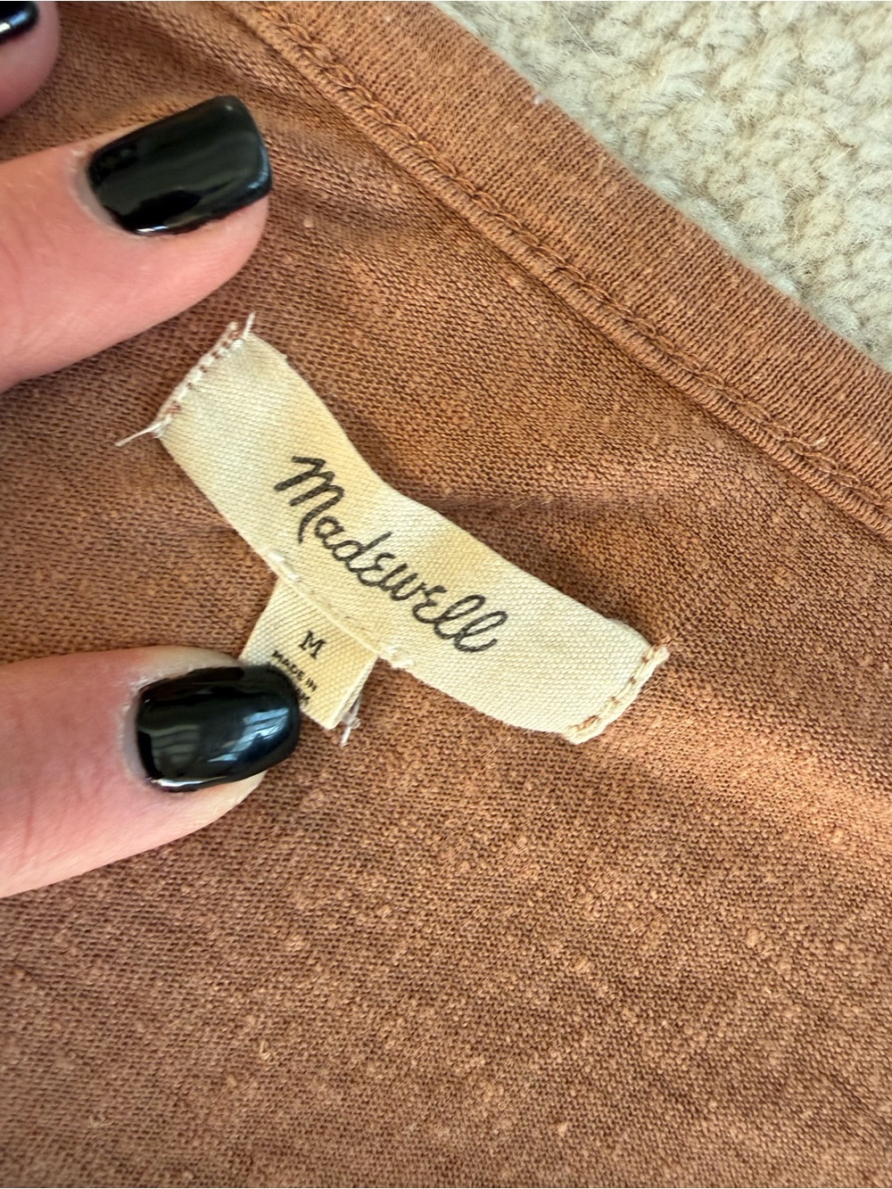 Madewell Short Sleeve Tee in Rust